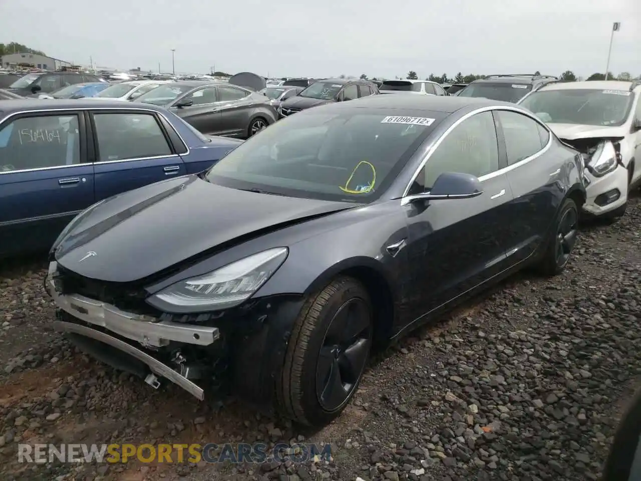 2 Photograph of a damaged car 5YJ3E1EA8LF658046 TESLA MODEL 3 2020