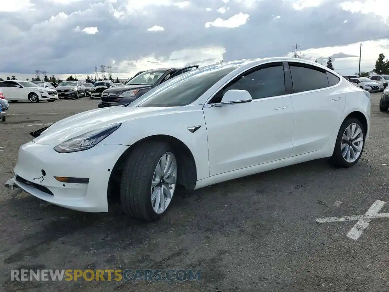 1 Photograph of a damaged car 5YJ3E1EA8LF717757 TESLA MODEL 3 2020
