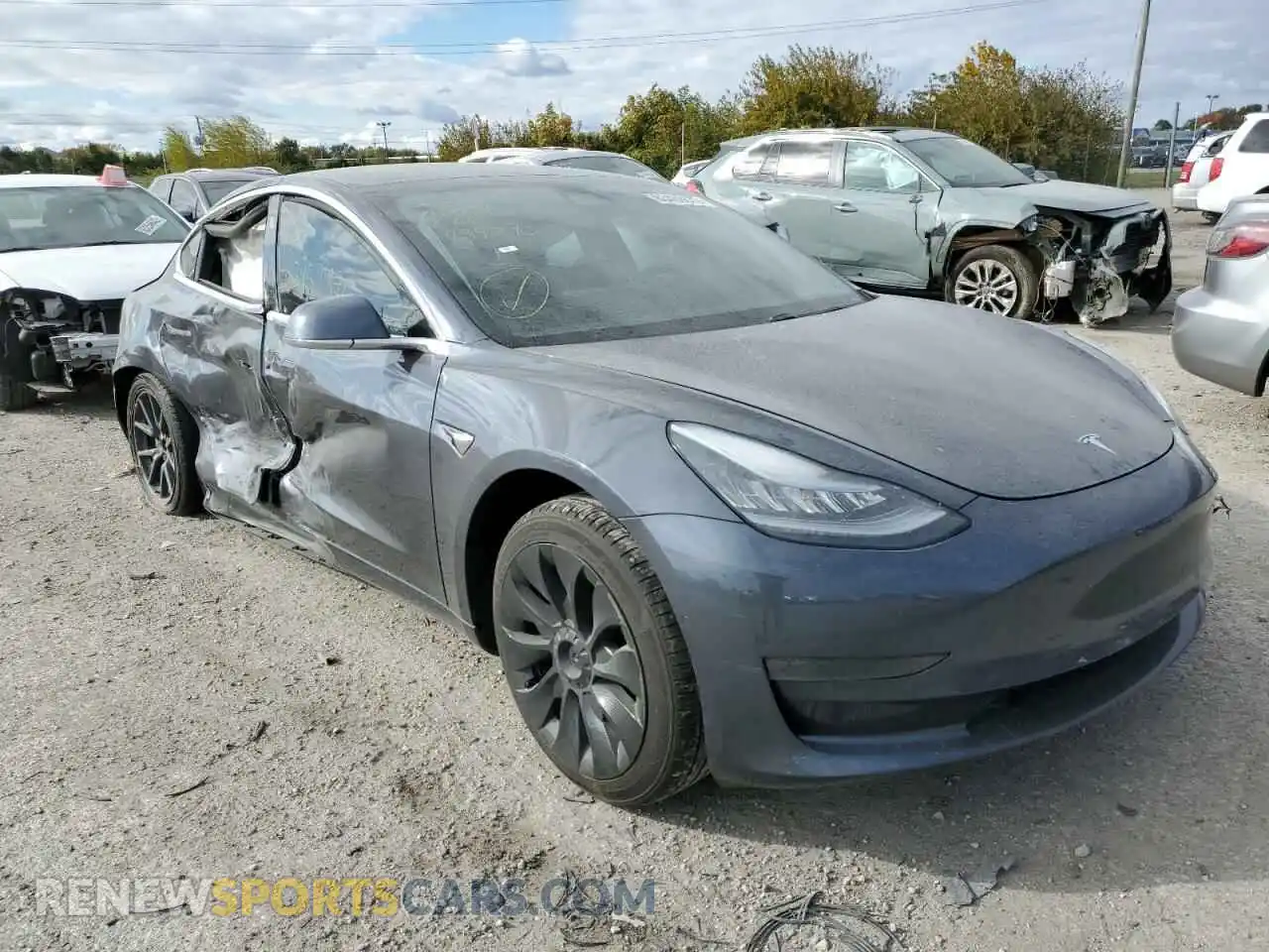 1 Photograph of a damaged car 5YJ3E1EA8LF739290 TESLA MODEL 3 2020