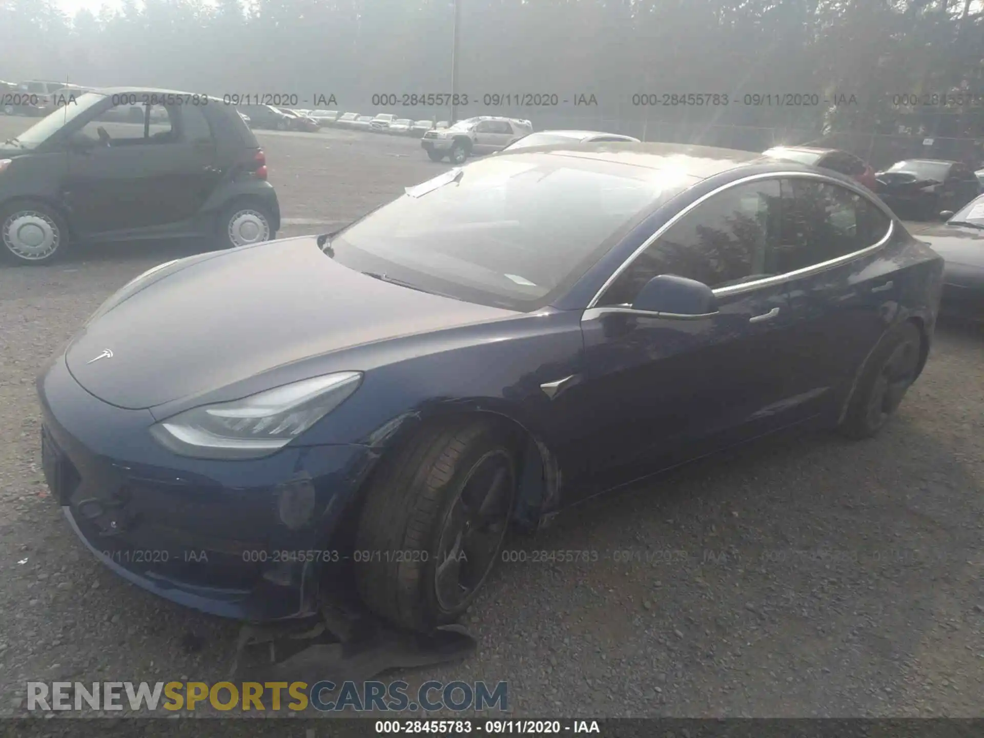 2 Photograph of a damaged car 5YJ3E1EA8LF739726 TESLA MODEL 3 2020
