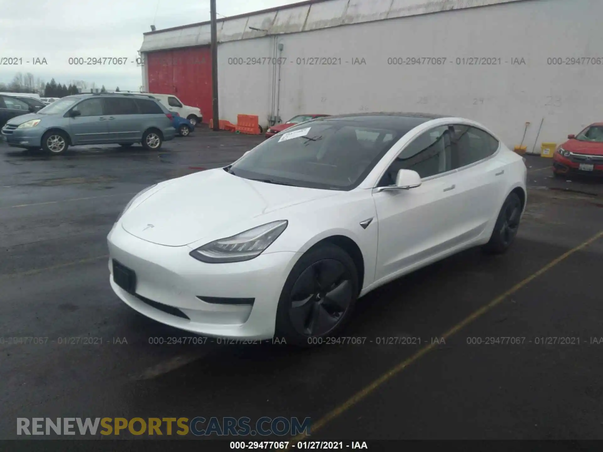 2 Photograph of a damaged car 5YJ3E1EA8LF740312 TESLA MODEL 3 2020