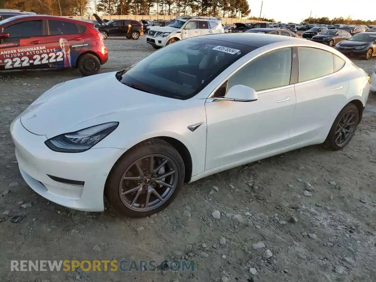 1 Photograph of a damaged car 5YJ3E1EA8LF740567 TESLA MODEL 3 2020