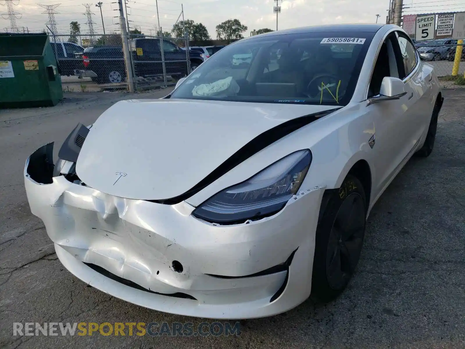 2 Photograph of a damaged car 5YJ3E1EA8LF745378 TESLA MODEL 3 2020