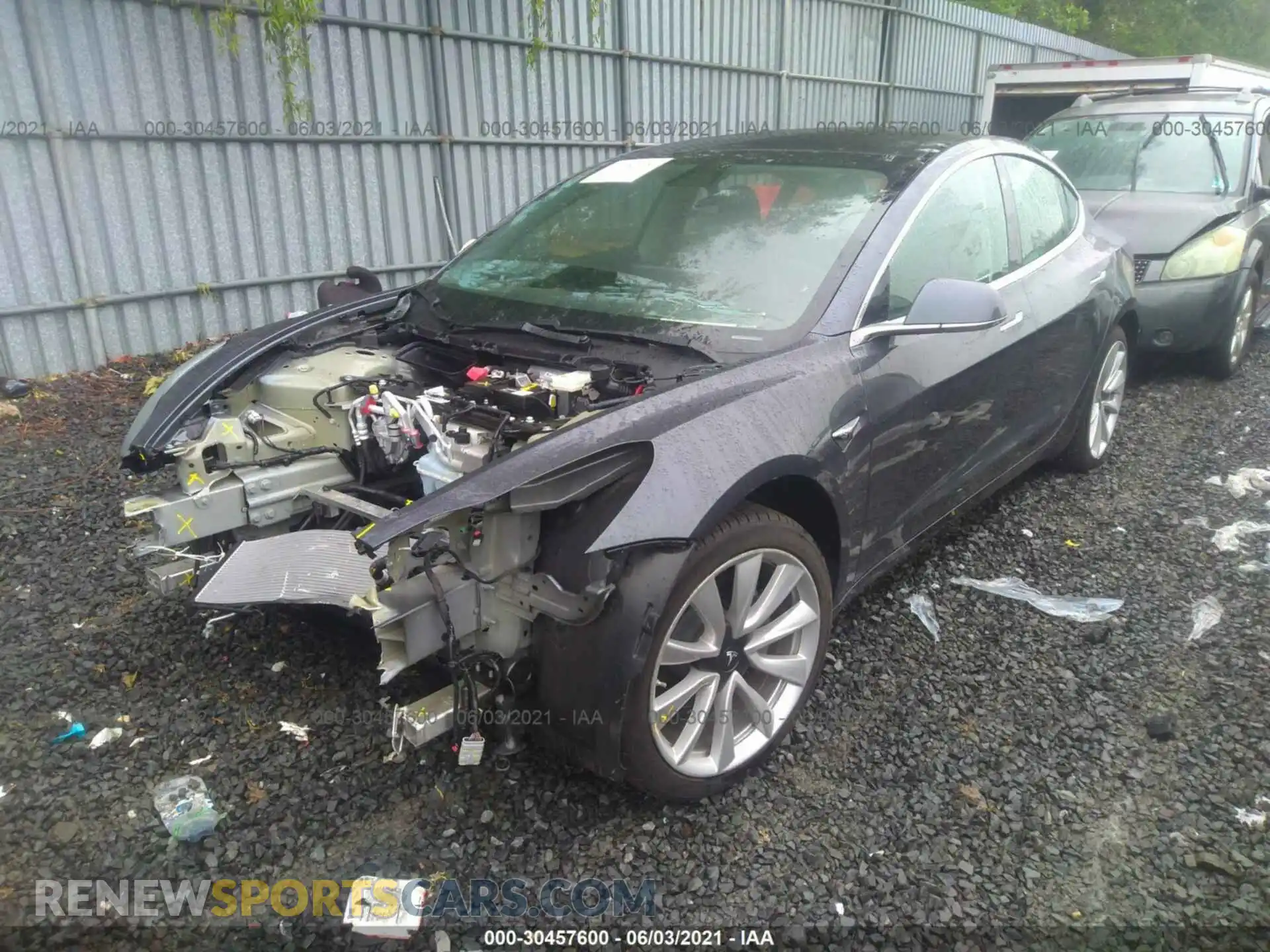 2 Photograph of a damaged car 5YJ3E1EA8LF783774 TESLA MODEL 3 2020