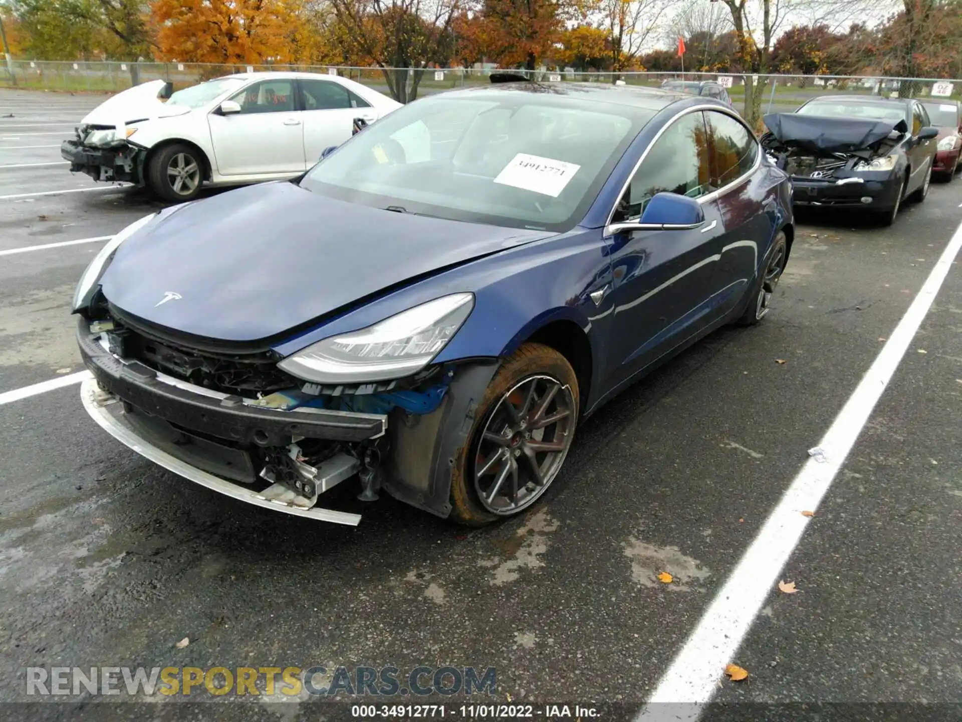 2 Photograph of a damaged car 5YJ3E1EA8LF792376 TESLA MODEL 3 2020