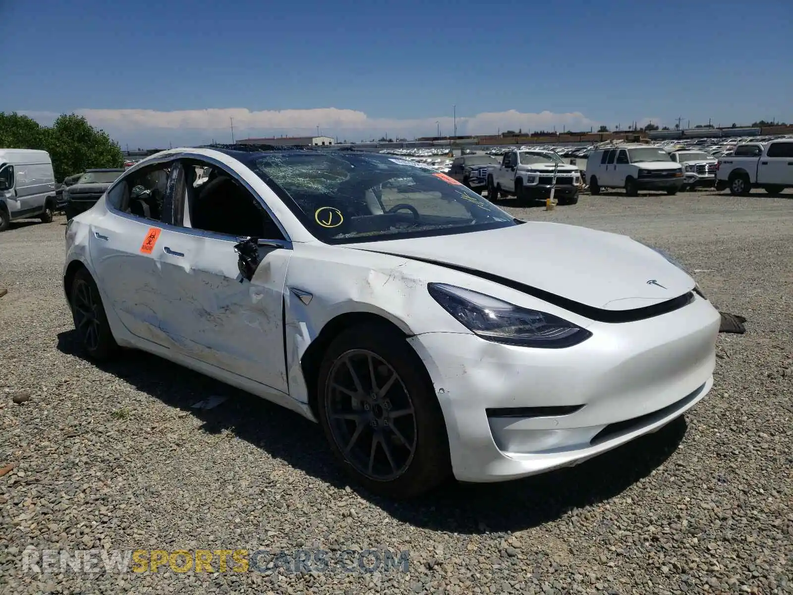 1 Photograph of a damaged car 5YJ3E1EA8LF807491 TESLA MODEL 3 2020