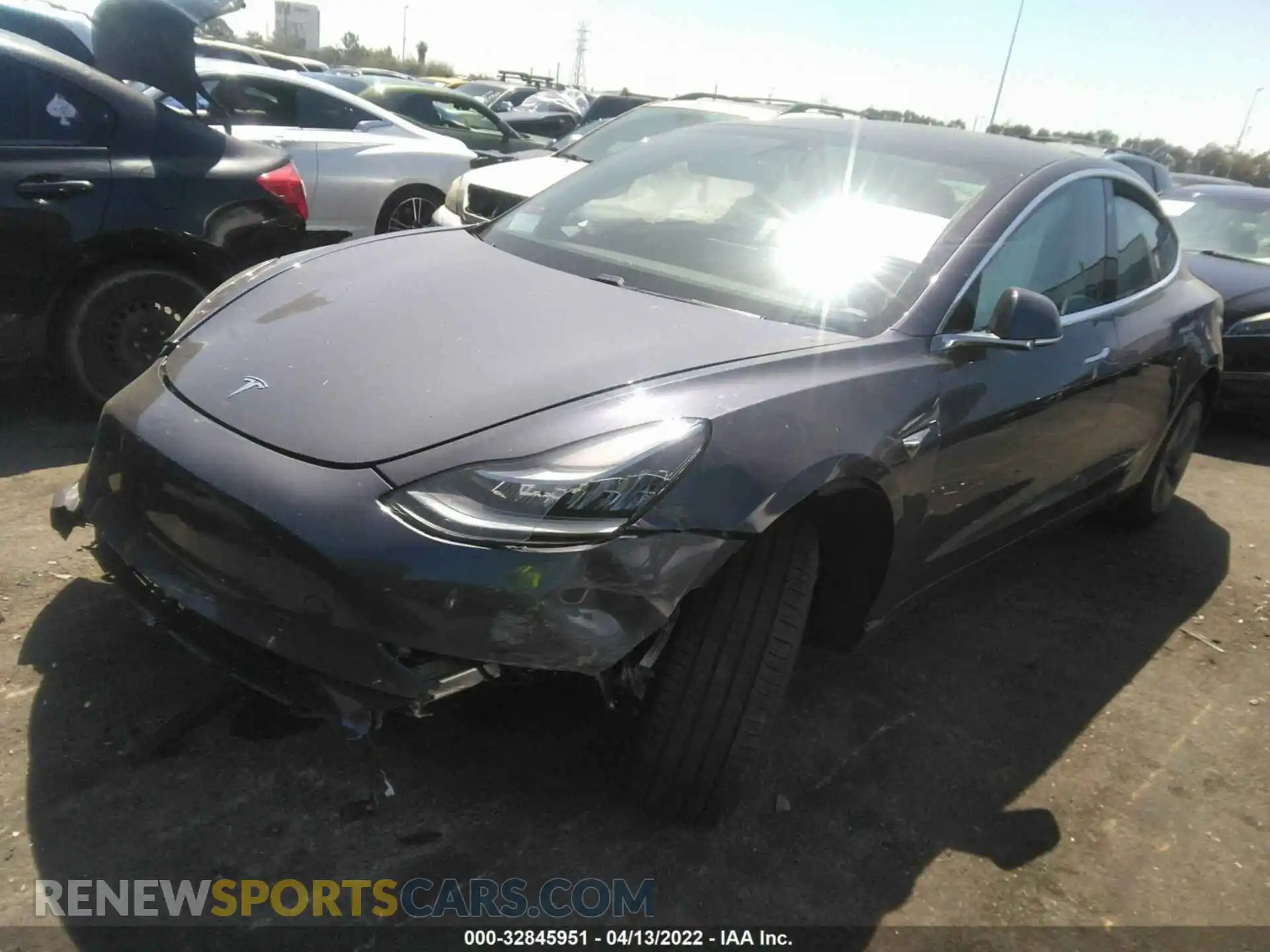 2 Photograph of a damaged car 5YJ3E1EA9LF613097 TESLA MODEL 3 2020