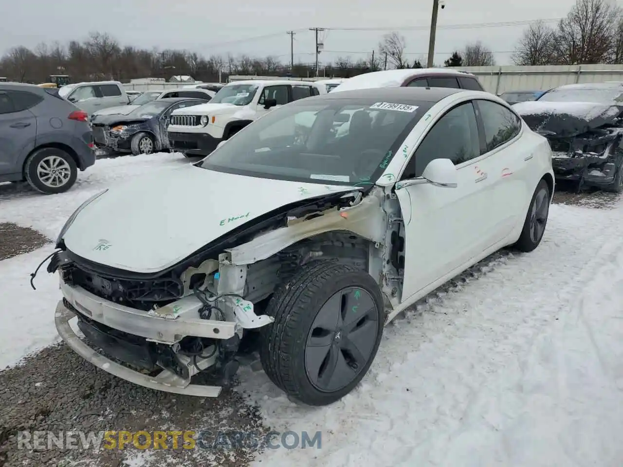 1 Photograph of a damaged car 5YJ3E1EA9LF613181 TESLA MODEL 3 2020
