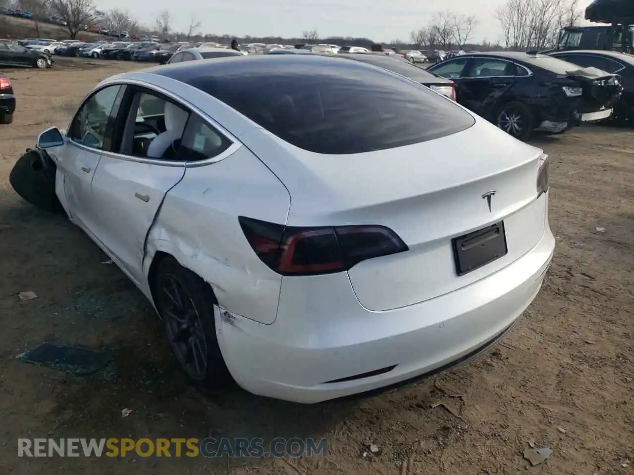 3 fotografías del automóvil dañado 5YJ3E1EAXLF599209 TESLA MODEL 3 2020
