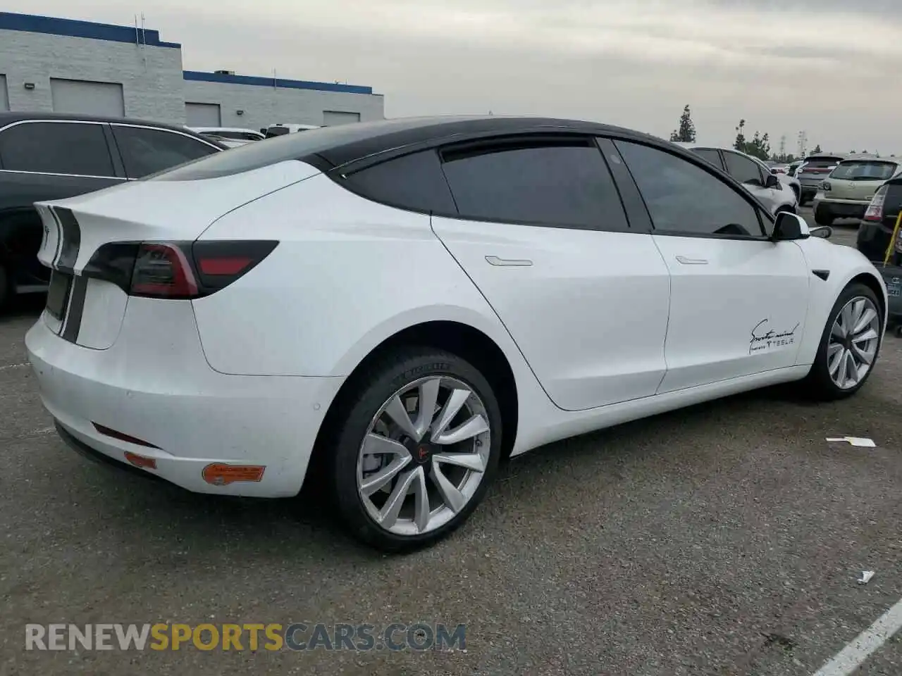 3 Photograph of a damaged car 5YJ3E1EAXLF599405 TESLA MODEL 3 2020