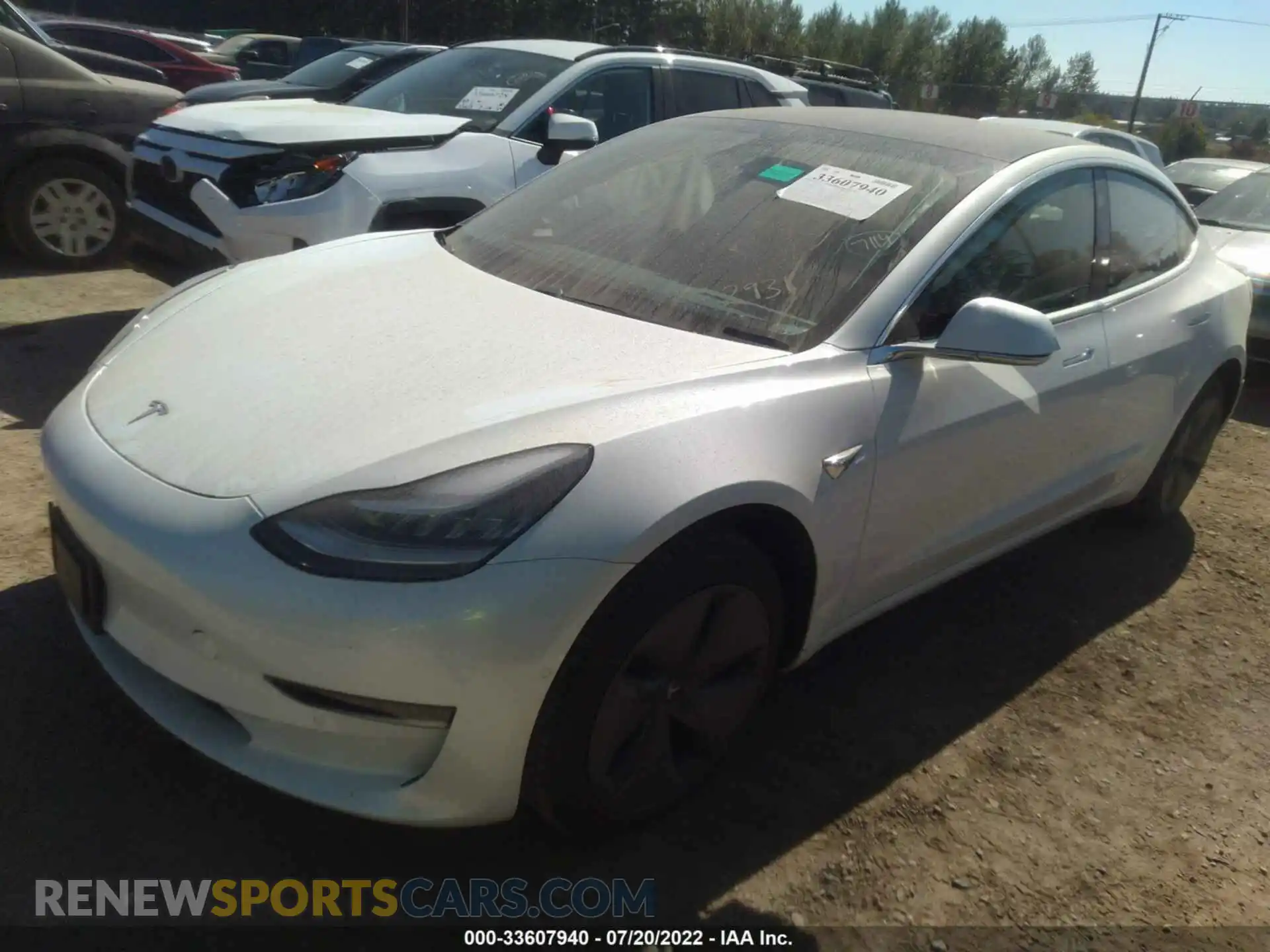 2 Photograph of a damaged car 5YJ3E1EAXLF612931 TESLA MODEL 3 2020