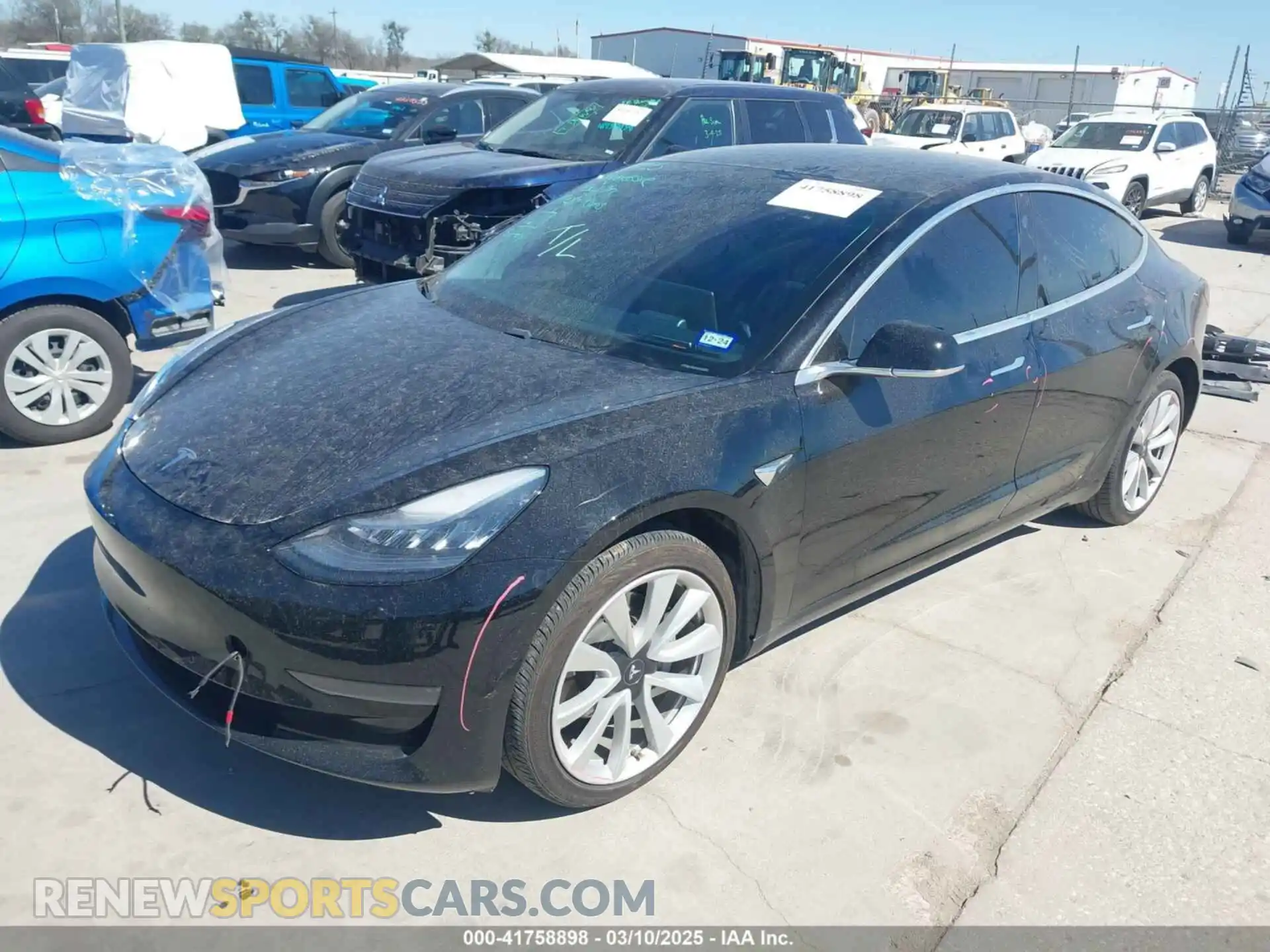 2 Photograph of a damaged car 5YJ3E1EAXLF614002 TESLA MODEL 3 2020