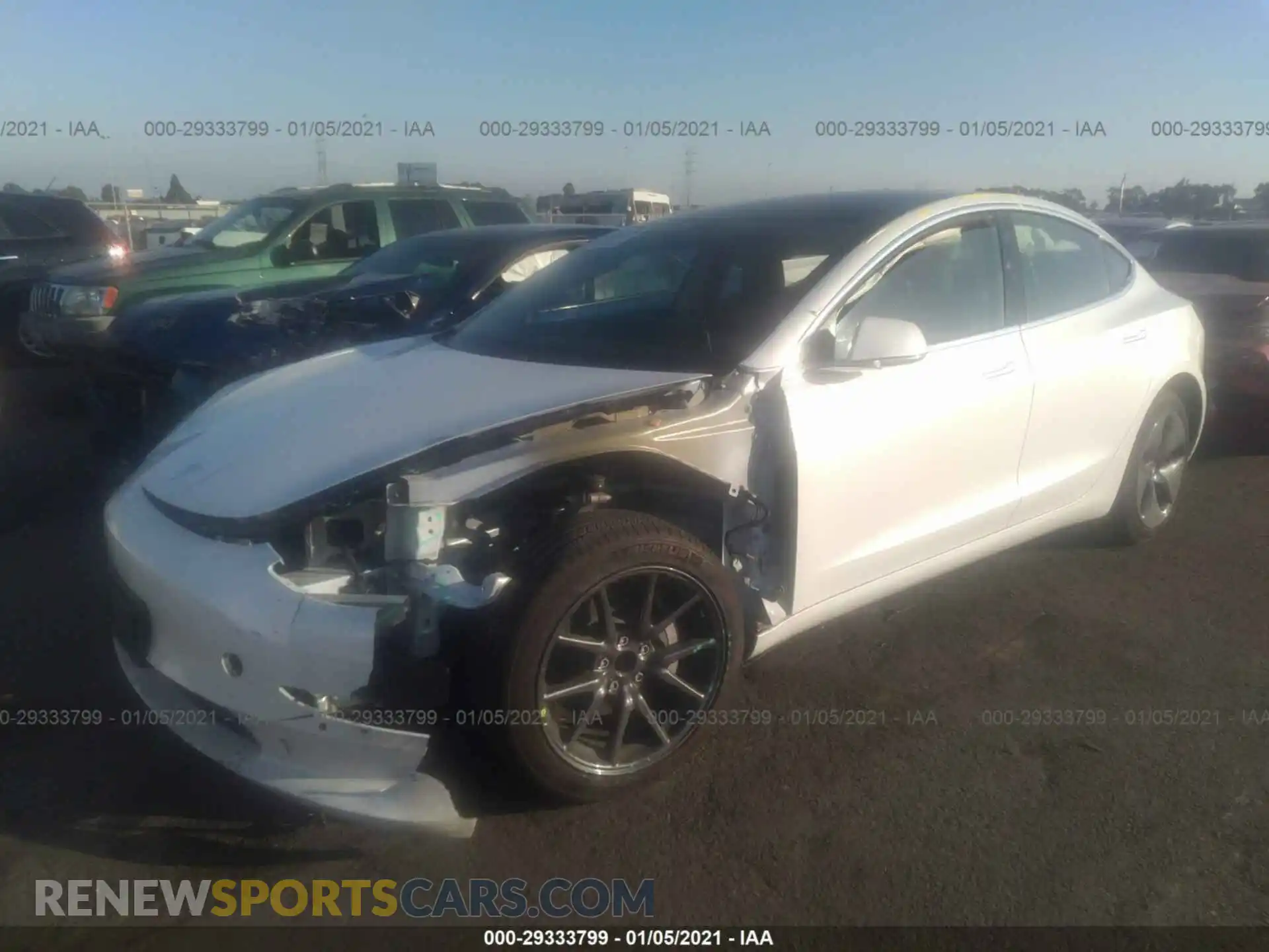 2 Photograph of a damaged car 5YJ3E1EAXLF631429 TESLA MODEL 3 2020