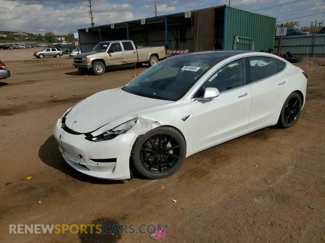 1 Photograph of a damaged car 5YJ3E1EB0LF637541 TESLA MODEL 3 2020