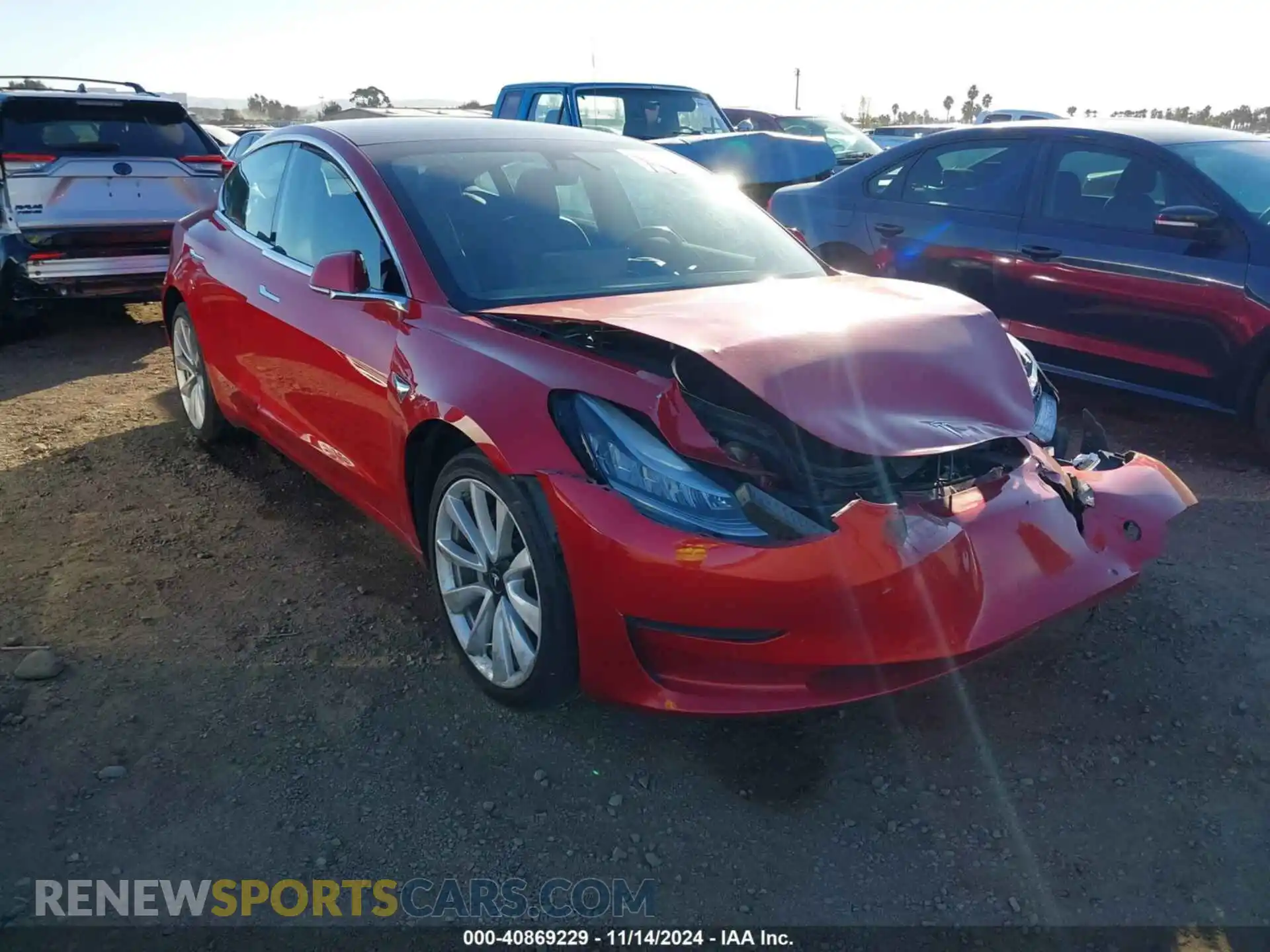 1 Photograph of a damaged car 5YJ3E1EB0LF638432 TESLA MODEL 3 2020