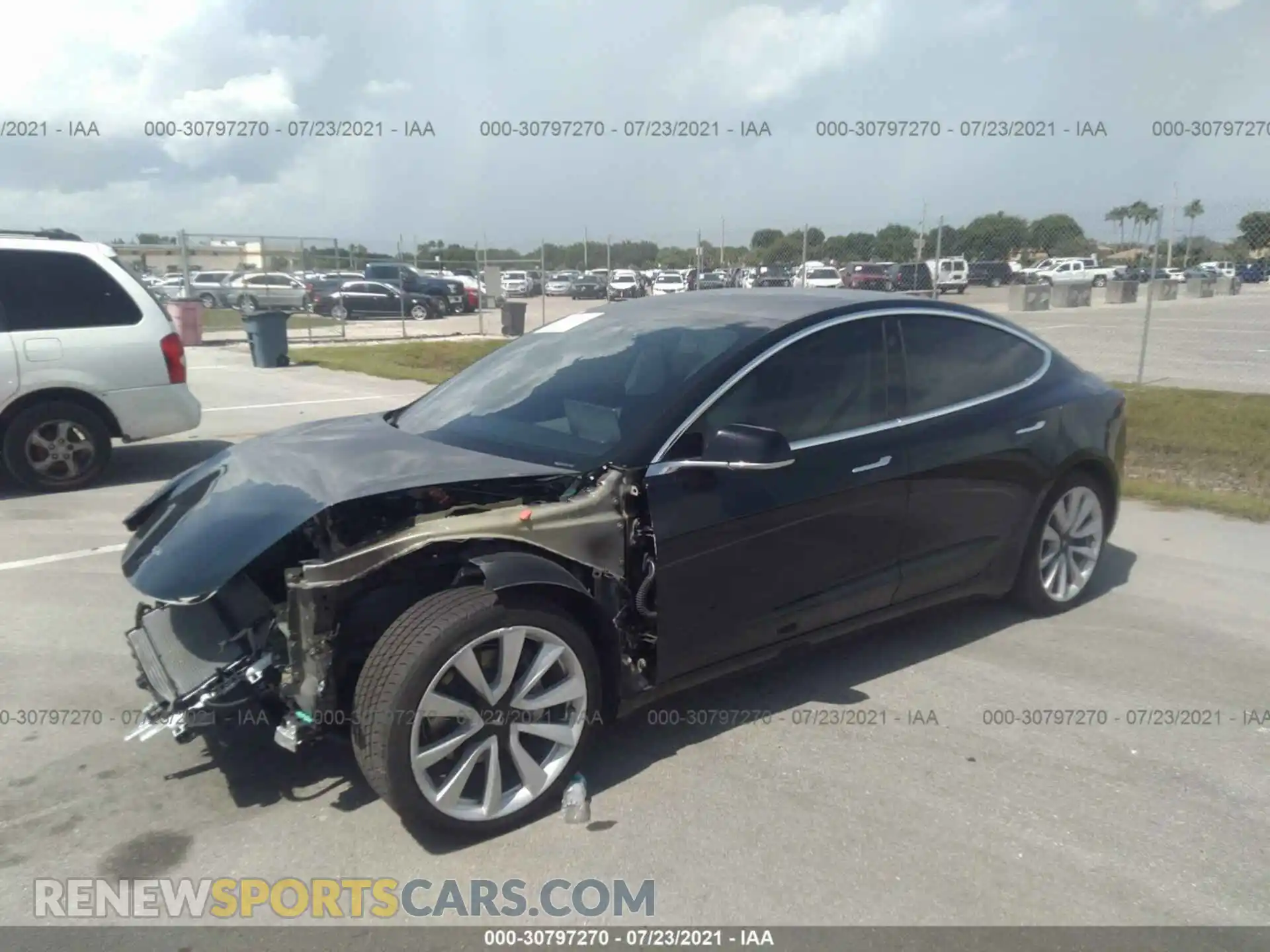 2 Photograph of a damaged car 5YJ3E1EB0LF668577 TESLA MODEL 3 2020