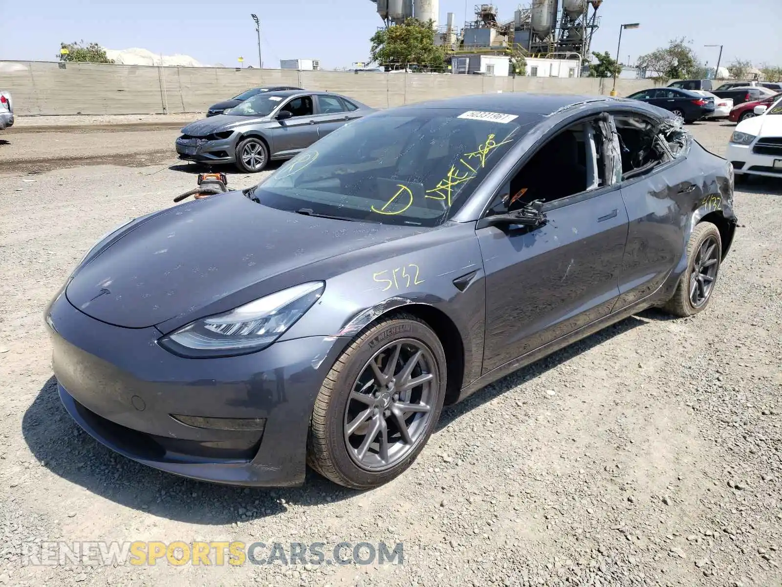 2 Фотография поврежденного автомобиля 5YJ3E1EB0LF735050 TESLA MODEL 3 2020