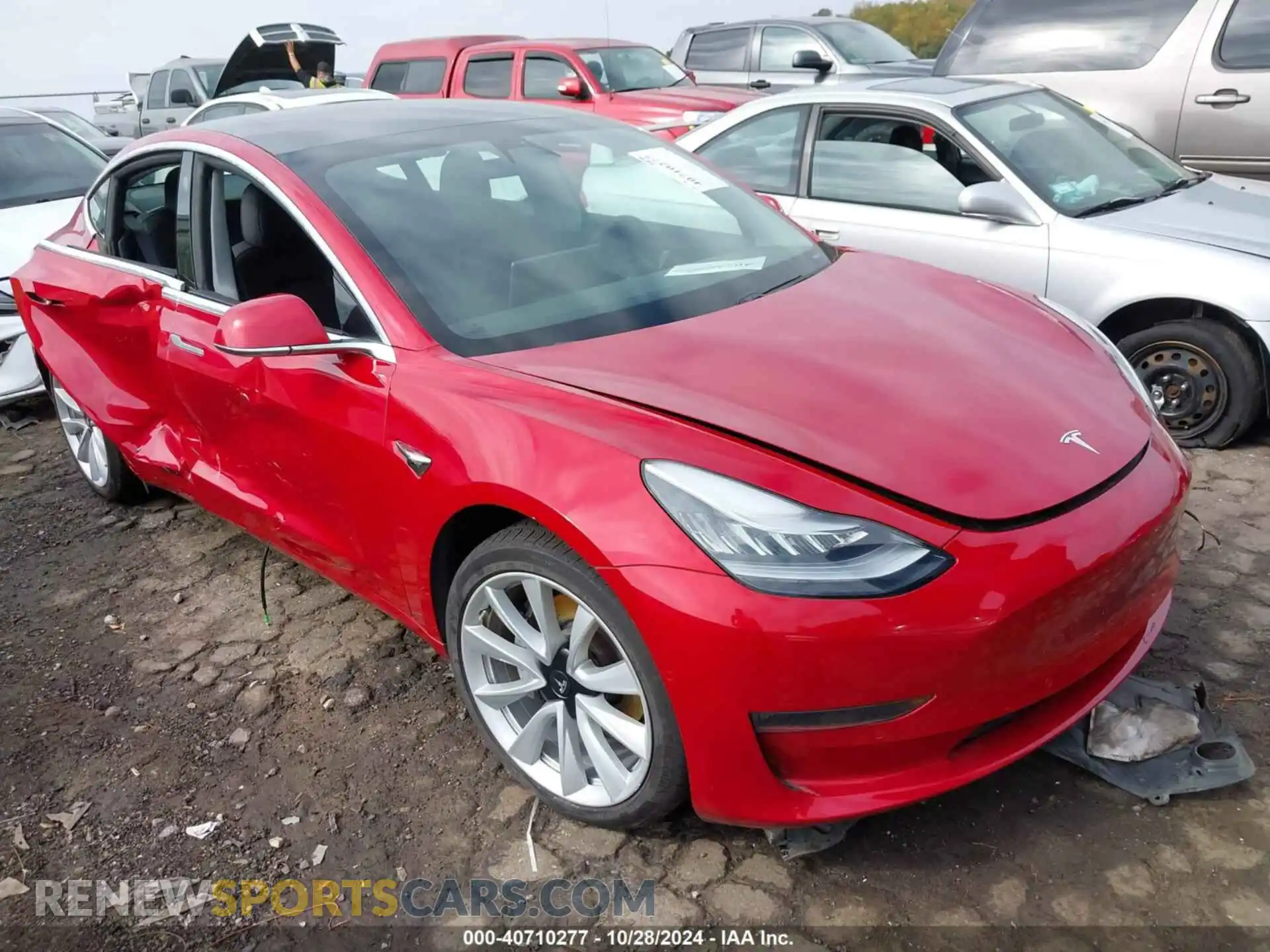 1 Photograph of a damaged car 5YJ3E1EB0LF735632 TESLA MODEL 3 2020