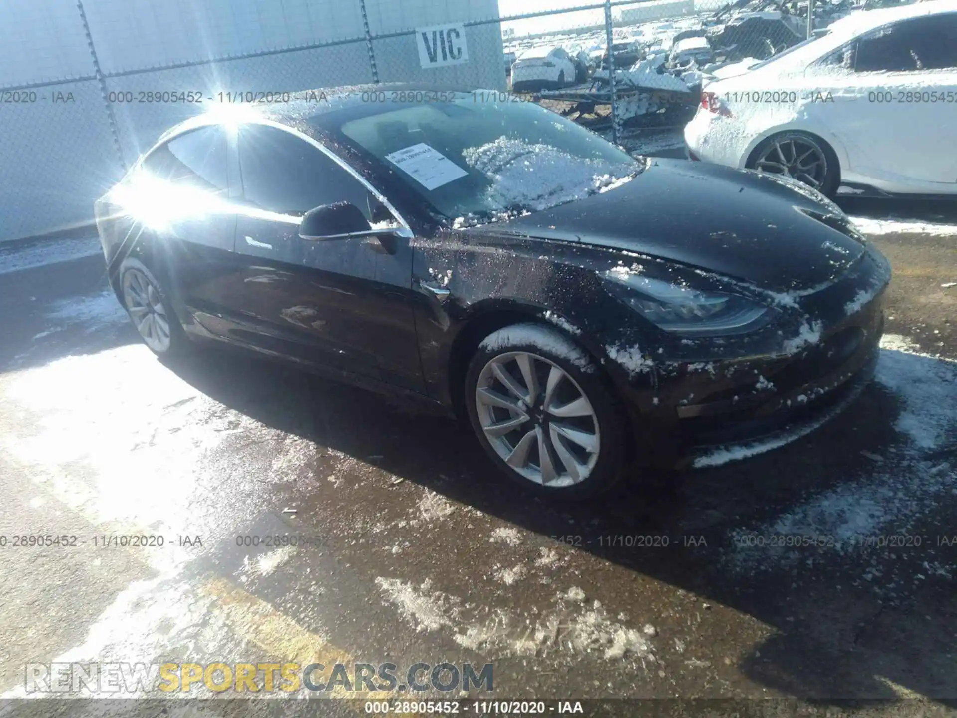 1 Photograph of a damaged car 5YJ3E1EB0LF801127 TESLA MODEL 3 2020