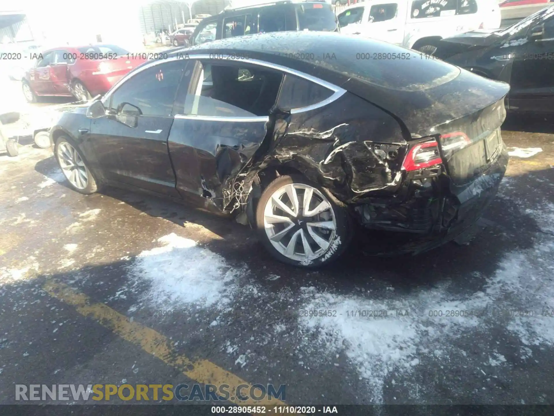 3 Photograph of a damaged car 5YJ3E1EB0LF801127 TESLA MODEL 3 2020