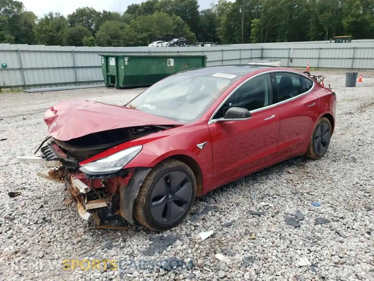 1 Photograph of a damaged car 5YJ3E1EB1LF617086 TESLA MODEL 3 2020
