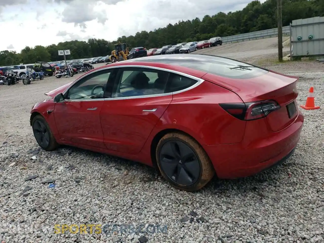 2 Photograph of a damaged car 5YJ3E1EB1LF617086 TESLA MODEL 3 2020