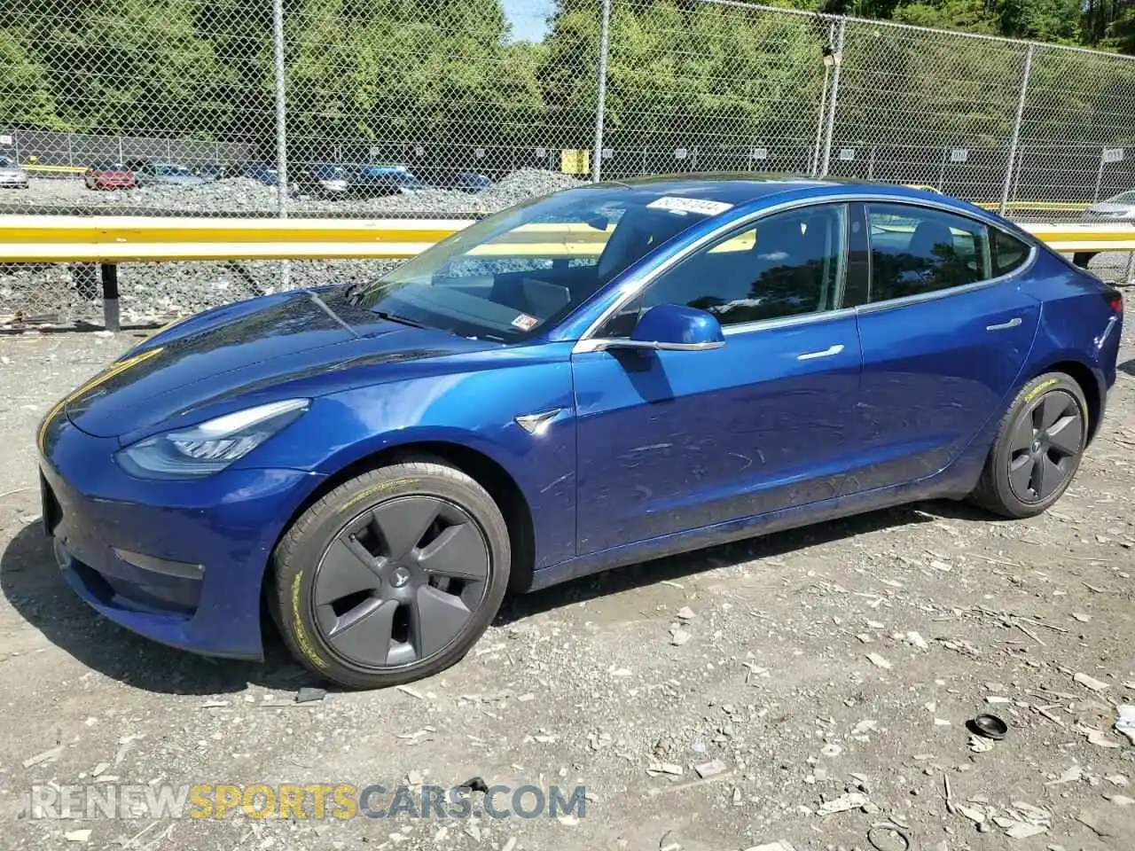 1 Photograph of a damaged car 5YJ3E1EB1LF617590 TESLA MODEL 3 2020