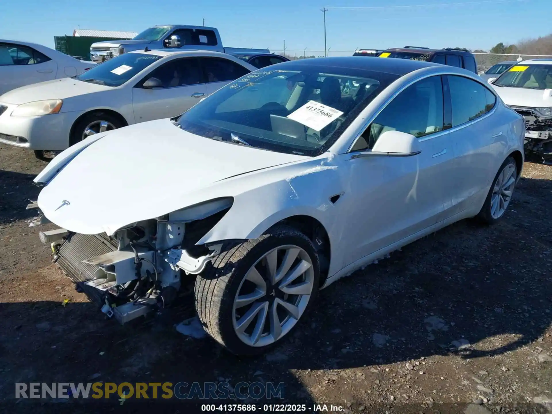 2 Photograph of a damaged car 5YJ3E1EB1LF621185 TESLA MODEL 3 2020