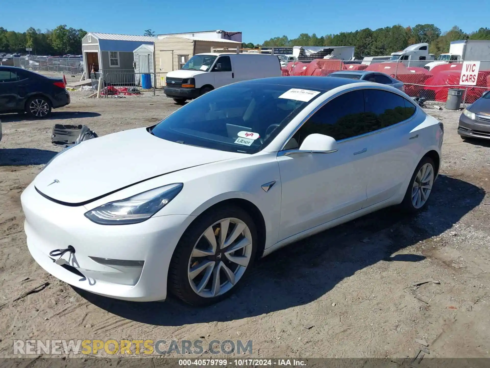 2 Photograph of a damaged car 5YJ3E1EB1LF651190 TESLA MODEL 3 2020