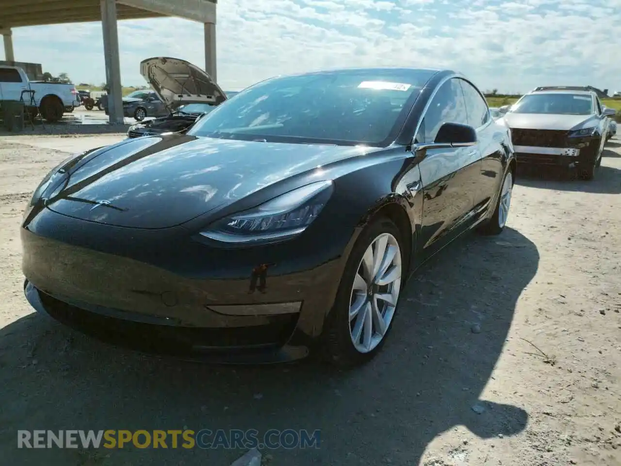 2 Photograph of a damaged car 5YJ3E1EB1LF721450 TESLA MODEL 3 2020