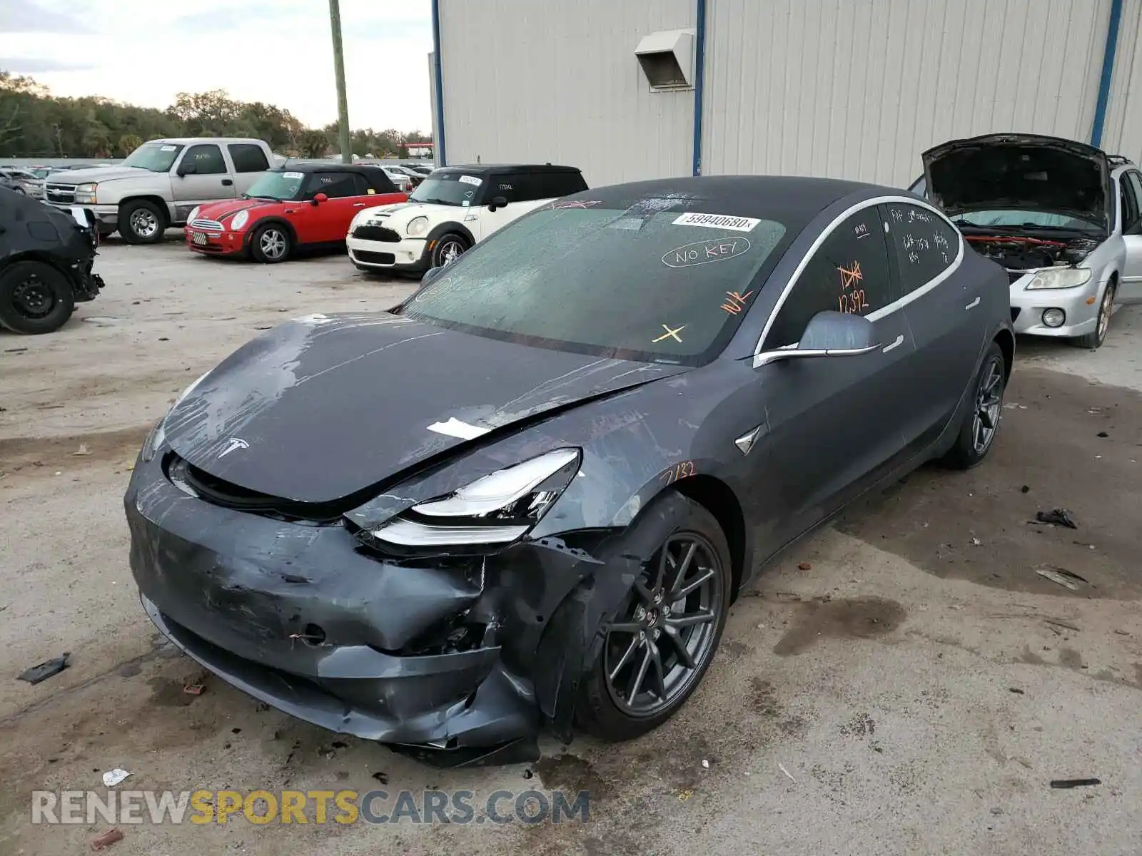 2 Photograph of a damaged car 5YJ3E1EB1LF735011 TESLA MODEL 3 2020