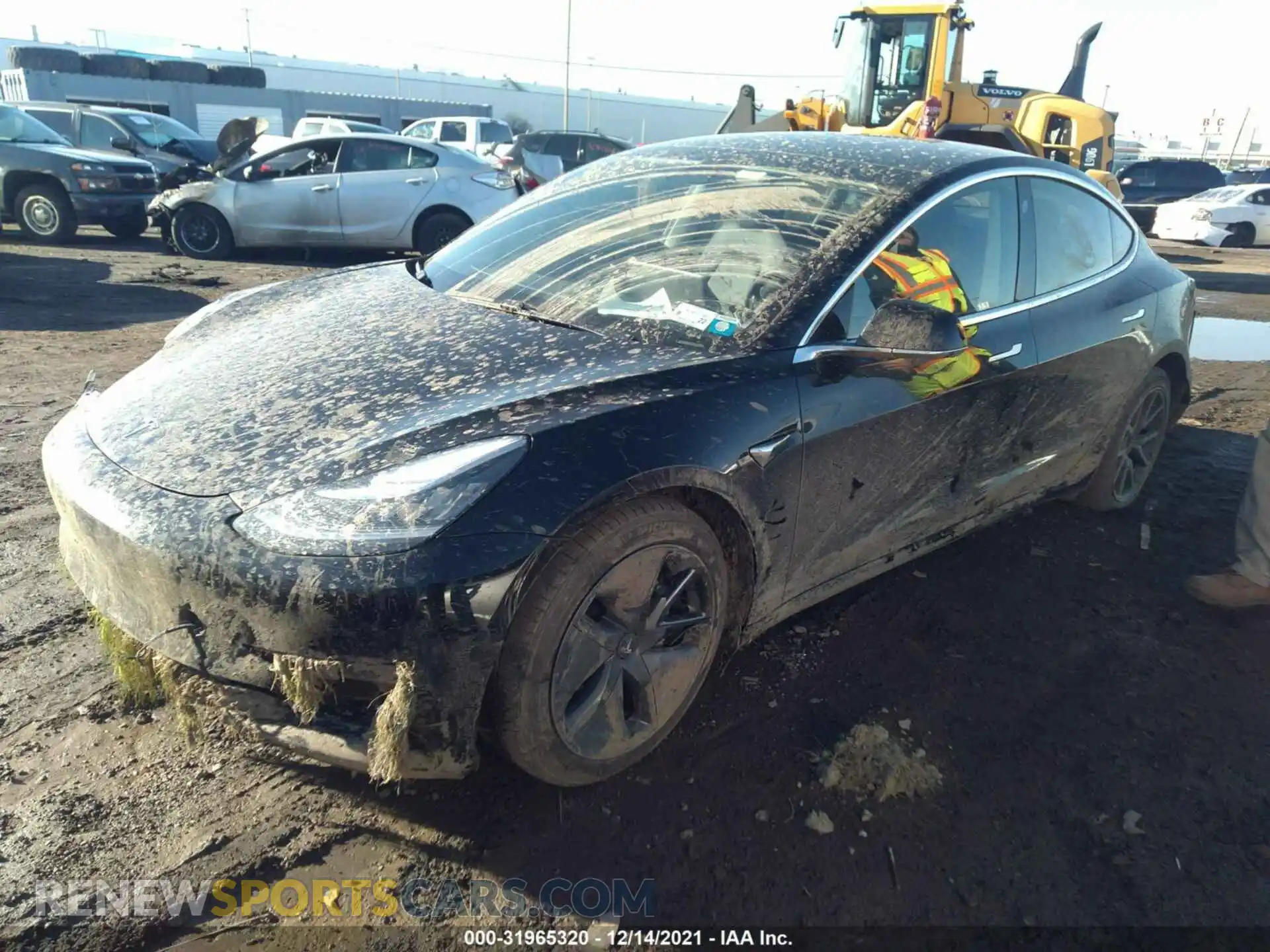 2 Photograph of a damaged car 5YJ3E1EB1LF794673 TESLA MODEL 3 2020