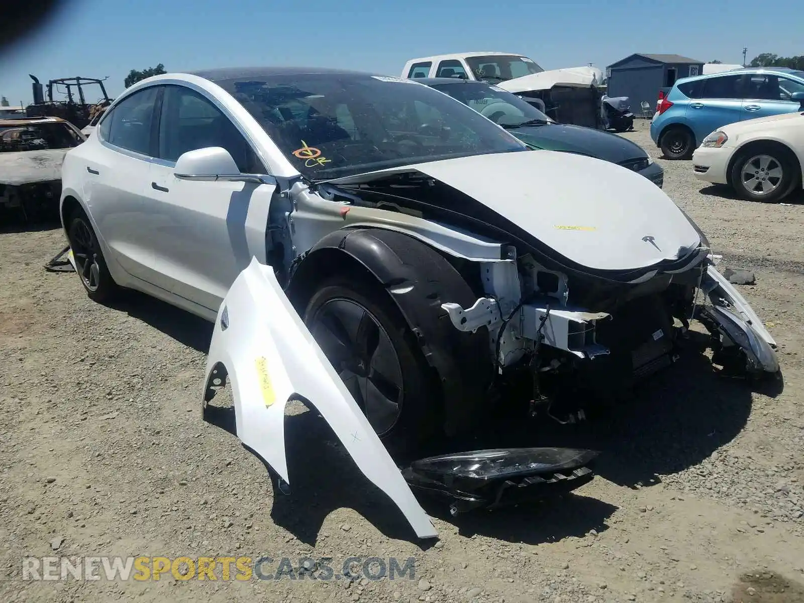 1 Photograph of a damaged car 5YJ3E1EB1LF803209 TESLA MODEL 3 2020
