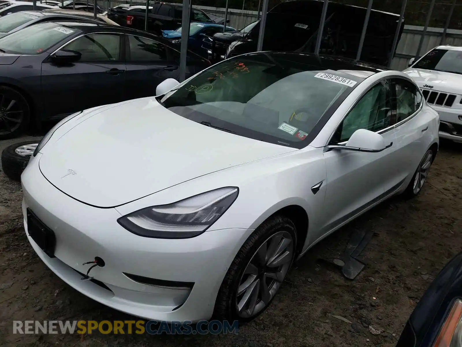 2 Photograph of a damaged car 5YJ3E1EB2LF601267 TESLA MODEL 3 2020