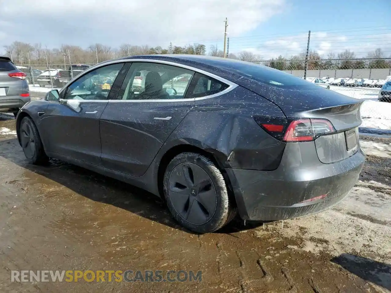 2 fotografías del automóvil dañado 5YJ3E1EB2LF616139 TESLA MODEL 3 2020