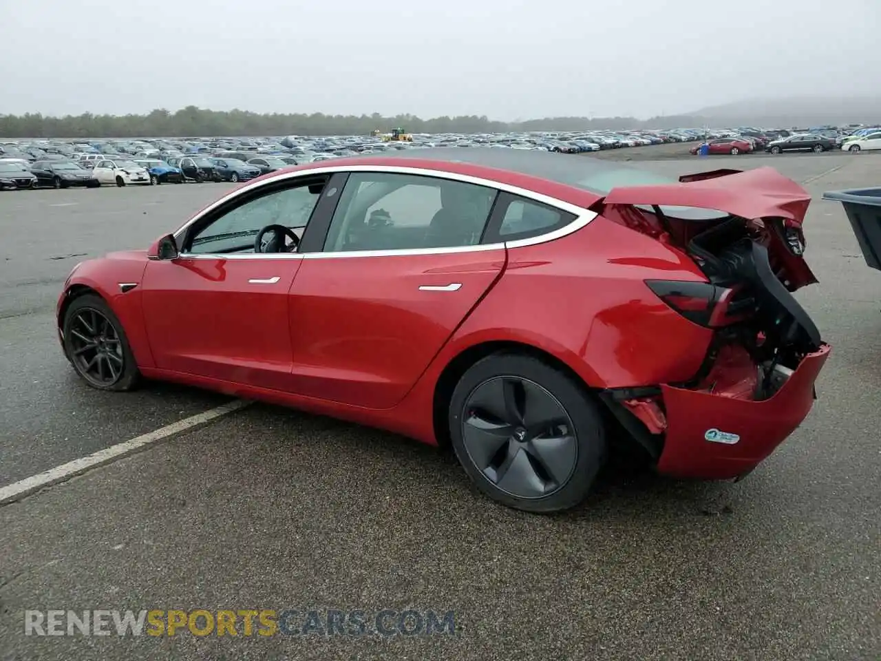 2 Photograph of a damaged car 5YJ3E1EB2LF617095 TESLA MODEL 3 2020