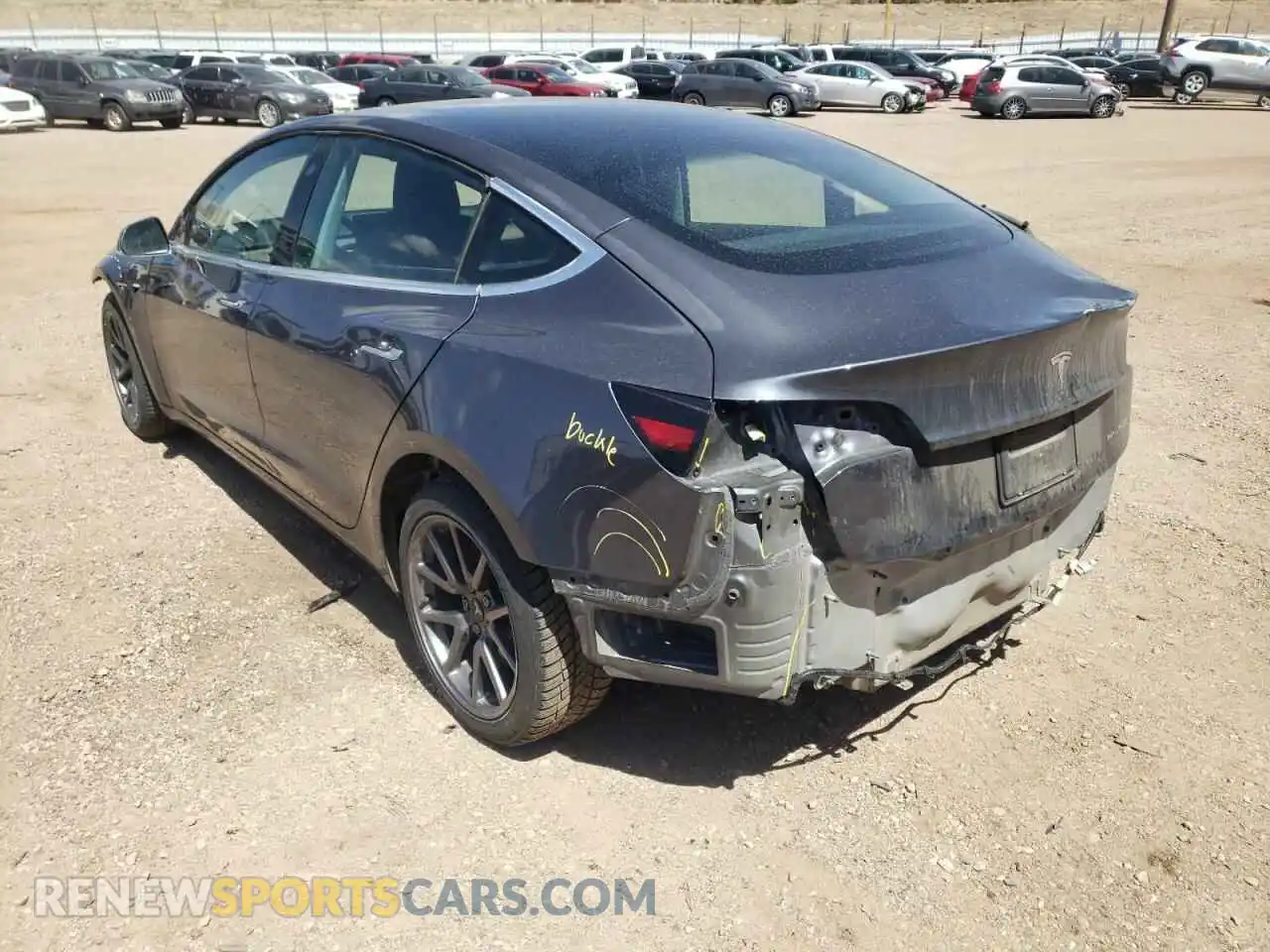 3 Photograph of a damaged car 5YJ3E1EB2LF635449 TESLA MODEL 3 2020