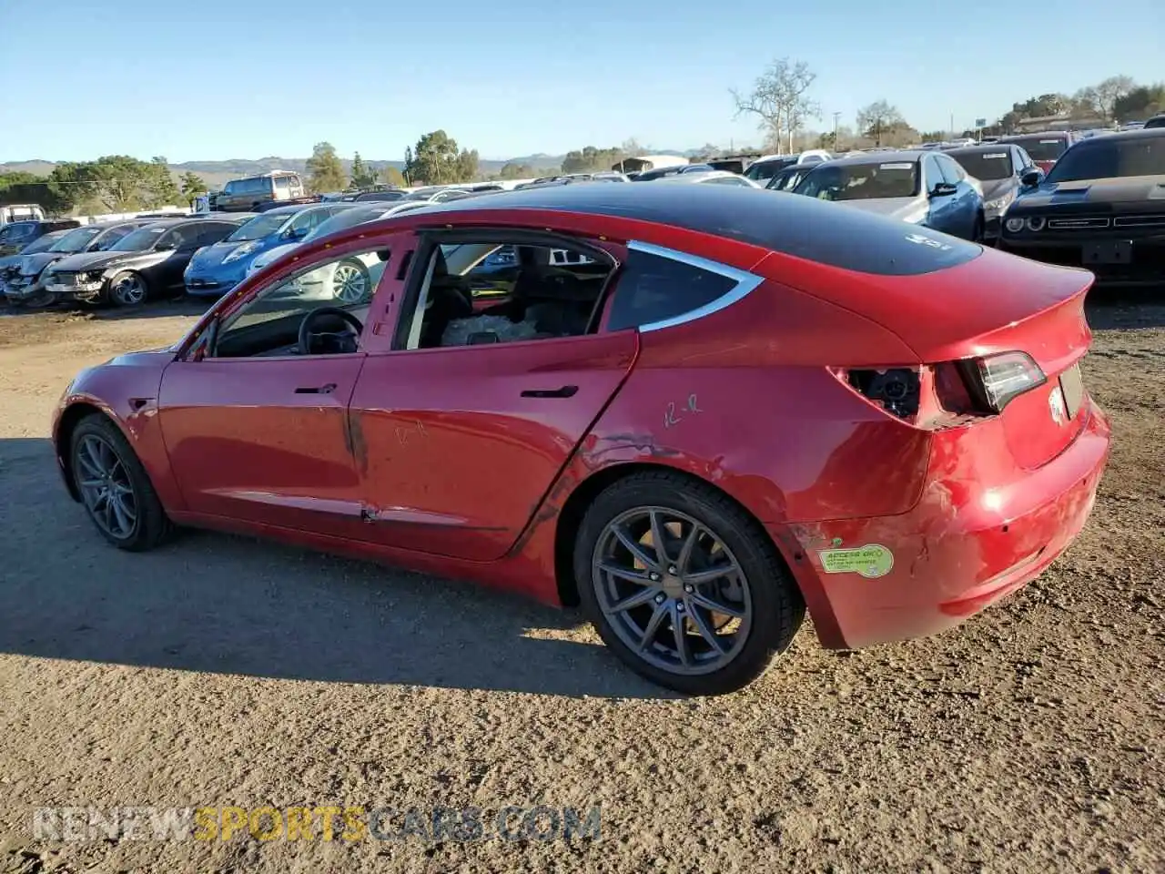 2 Photograph of a damaged car 5YJ3E1EB2LF635855 TESLA MODEL 3 2020