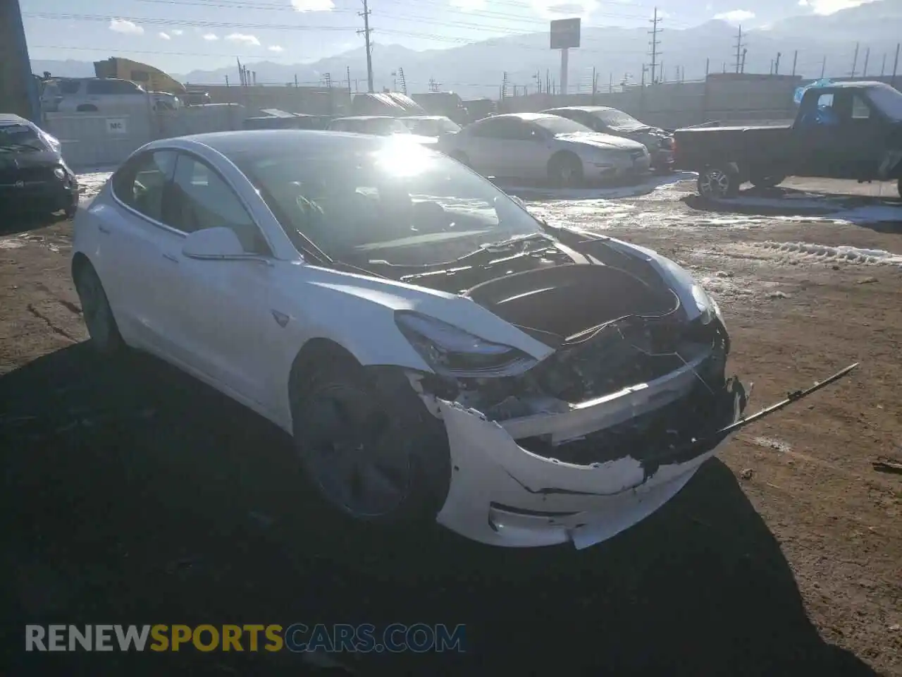 1 Photograph of a damaged car 5YJ3E1EB2LF651540 TESLA MODEL 3 2020