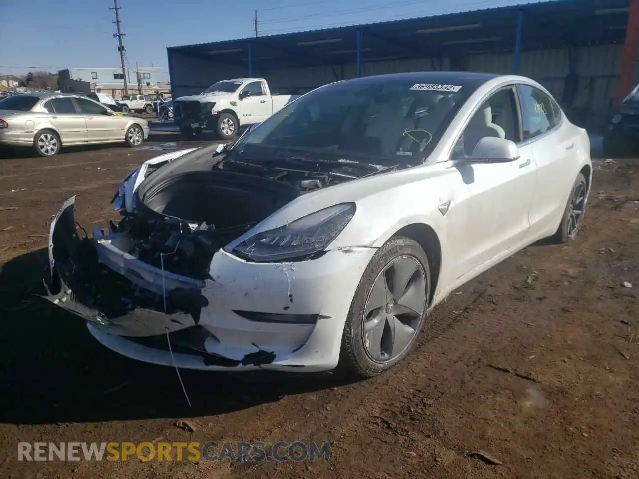 2 Photograph of a damaged car 5YJ3E1EB2LF651540 TESLA MODEL 3 2020