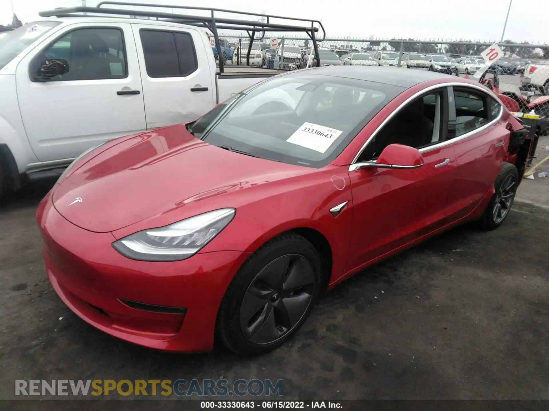 2 Photograph of a damaged car 5YJ3E1EB2LF711011 TESLA MODEL 3 2020