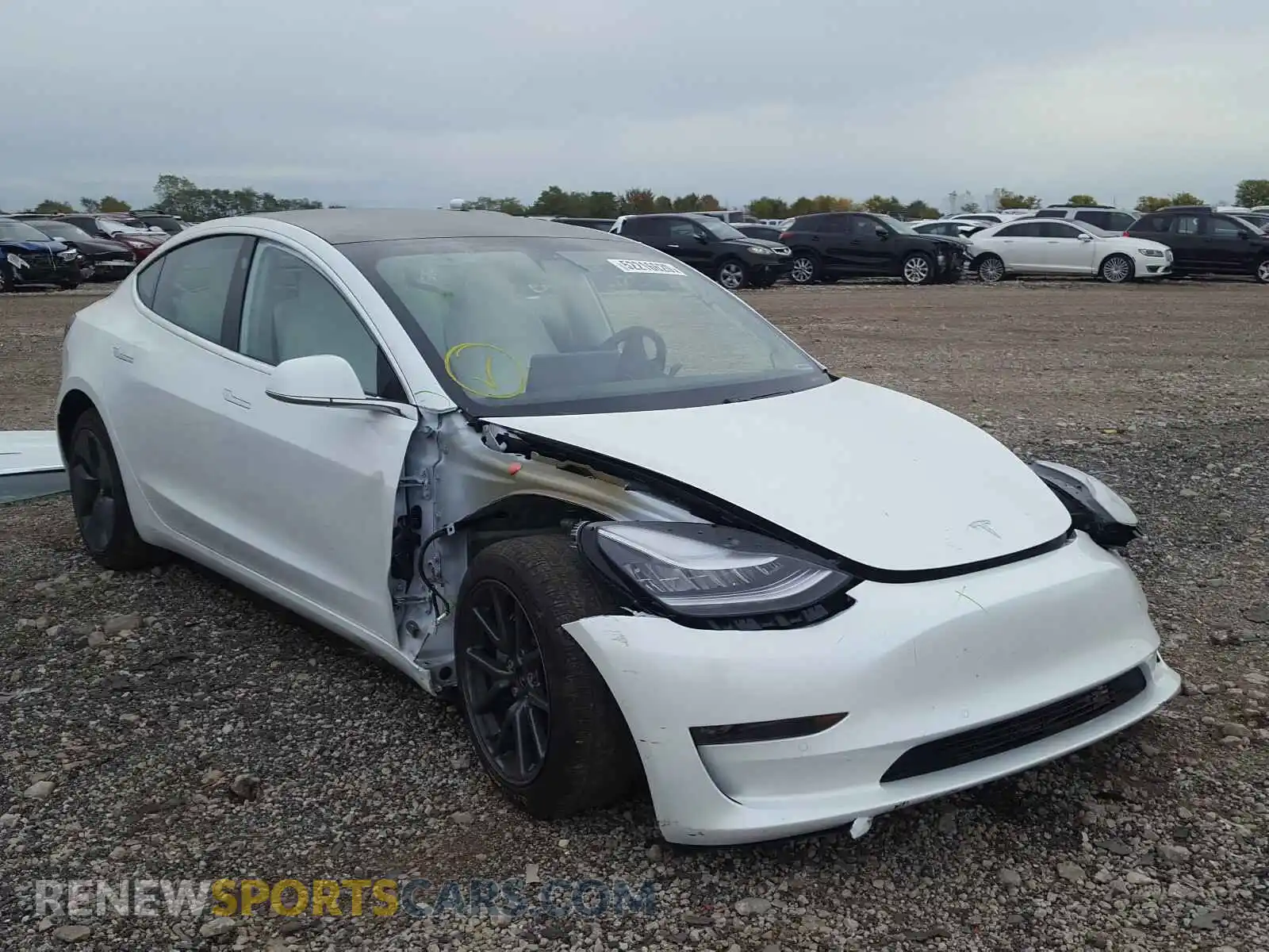 1 Photograph of a damaged car 5YJ3E1EB2LF720209 TESLA MODEL 3 2020
