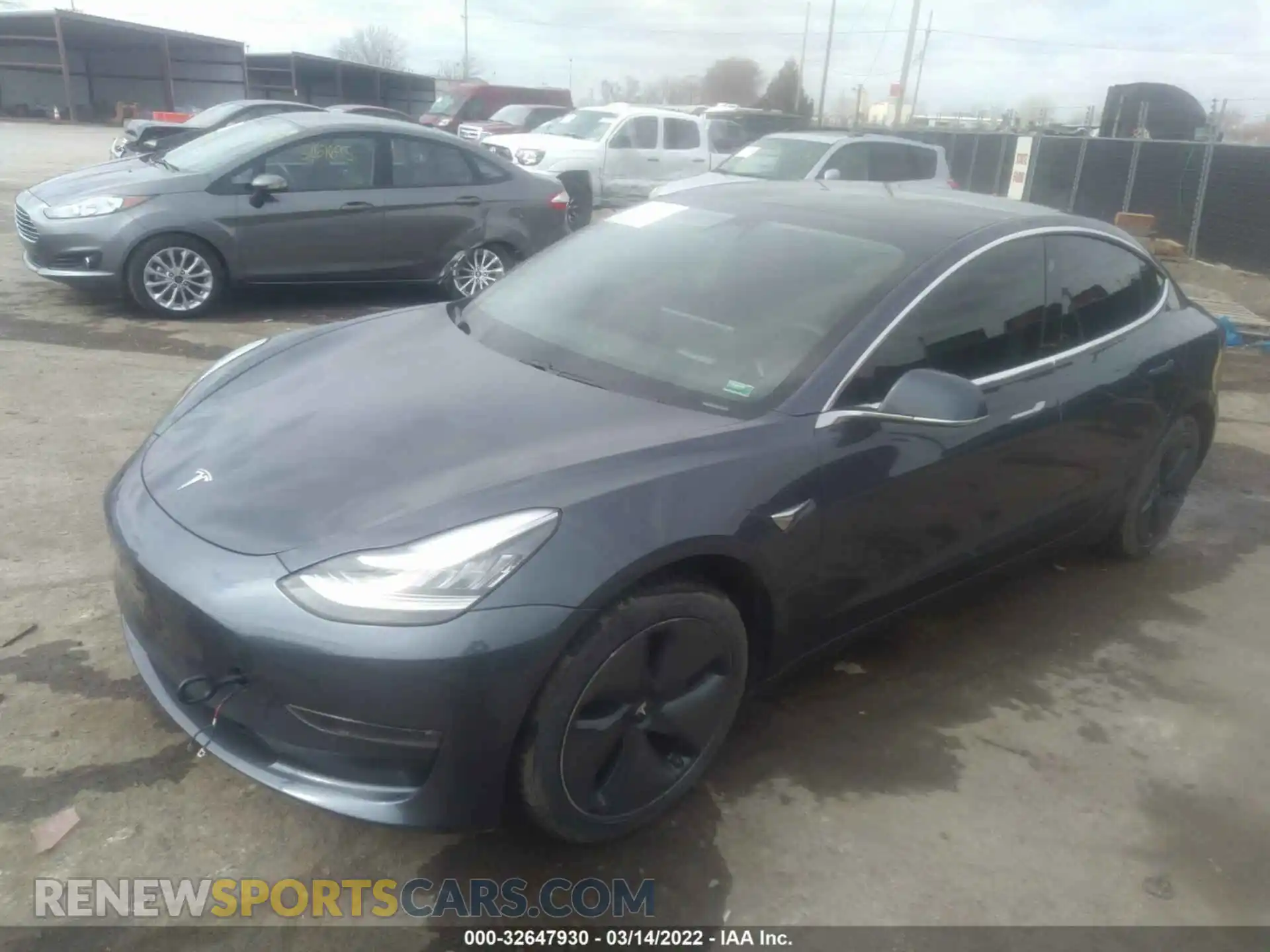 2 Photograph of a damaged car 5YJ3E1EB2LF734899 TESLA MODEL 3 2020