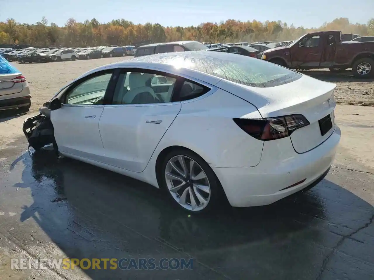 2 fotografías del automóvil dañado 5YJ3E1EB2LF742307 TESLA MODEL 3 2020