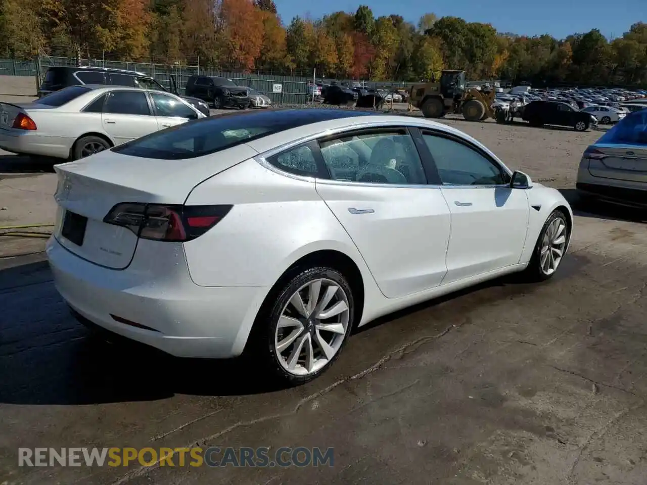 3 fotografías del automóvil dañado 5YJ3E1EB2LF742307 TESLA MODEL 3 2020