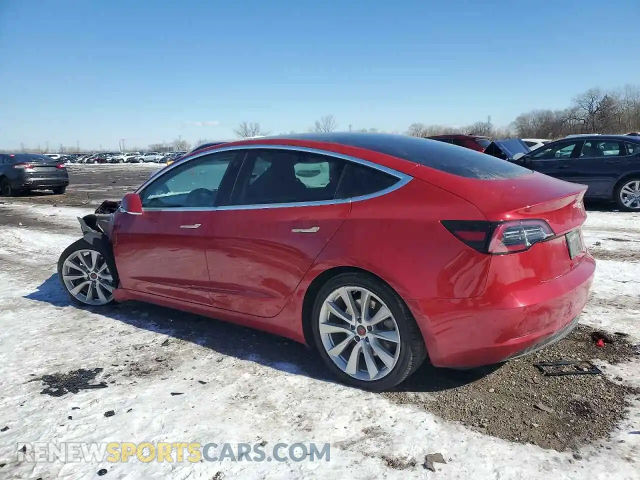 2 Photograph of a damaged car 5YJ3E1EB2LF783083 TESLA MODEL 3 2020