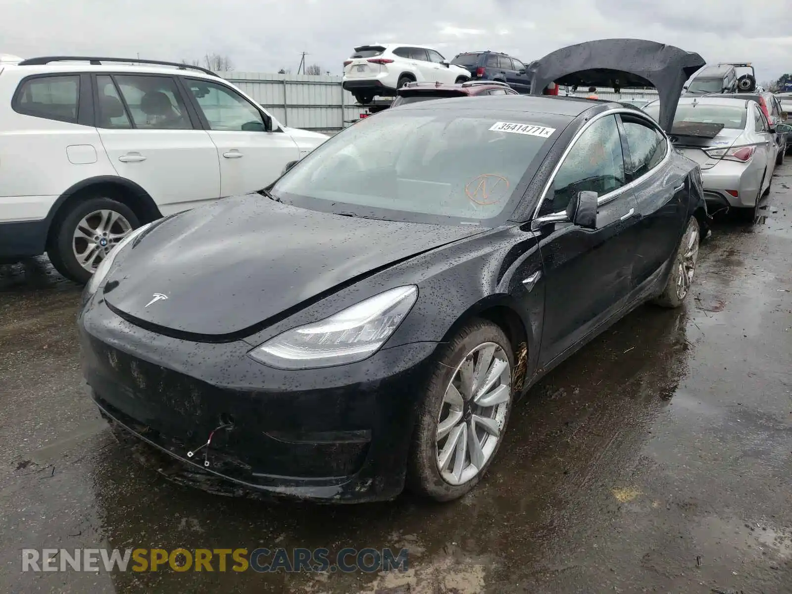 2 Photograph of a damaged car 5YJ3E1EB2LF790826 TESLA MODEL 3 2020