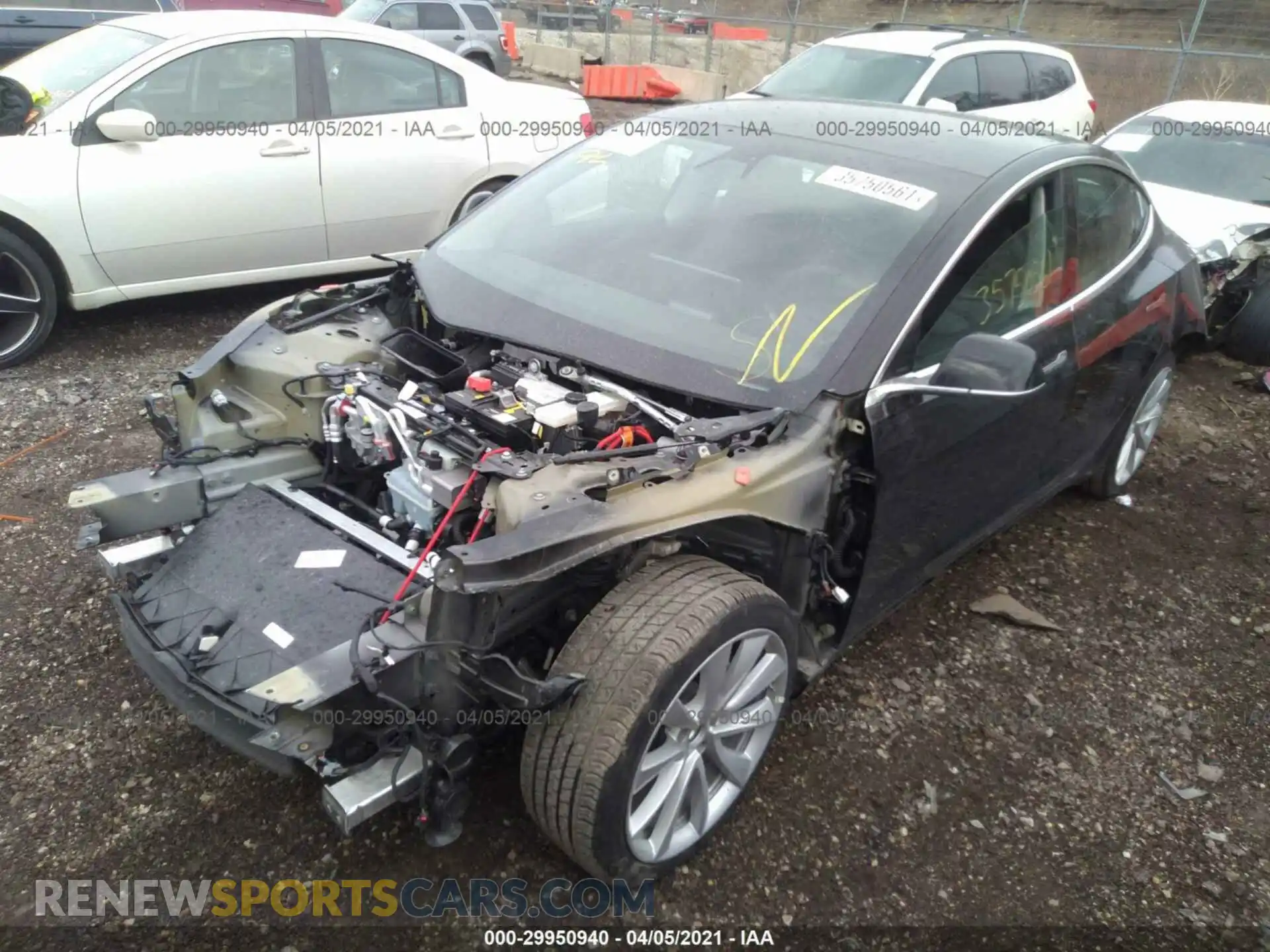 2 Photograph of a damaged car 5YJ3E1EB2LF795315 TESLA MODEL 3 2020