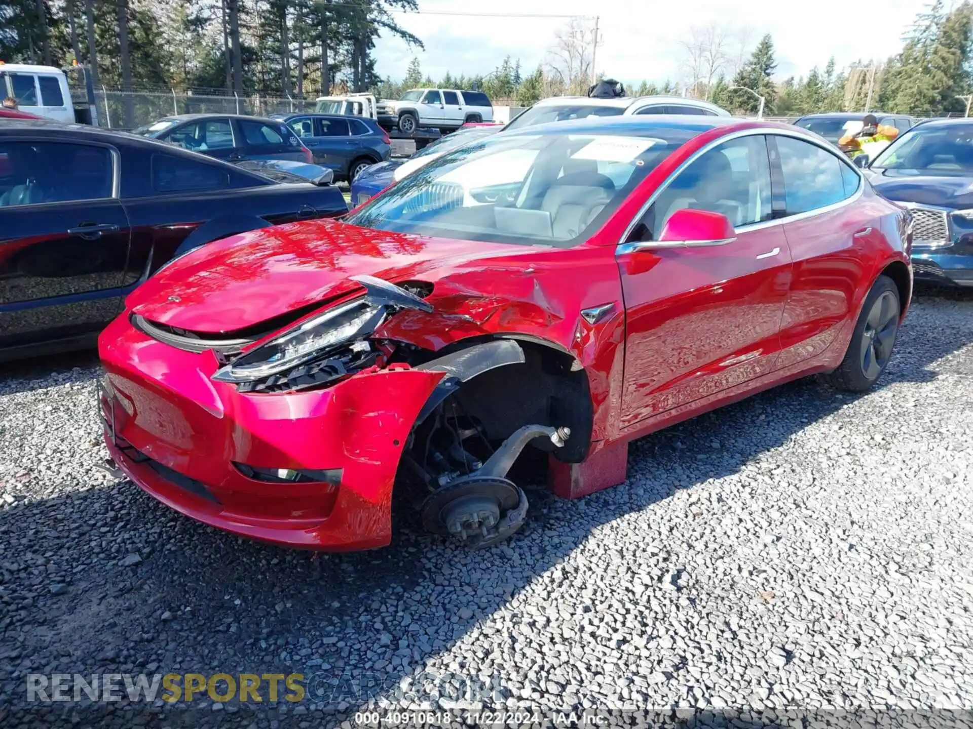 2 Photograph of a damaged car 5YJ3E1EB3LF617039 TESLA MODEL 3 2020