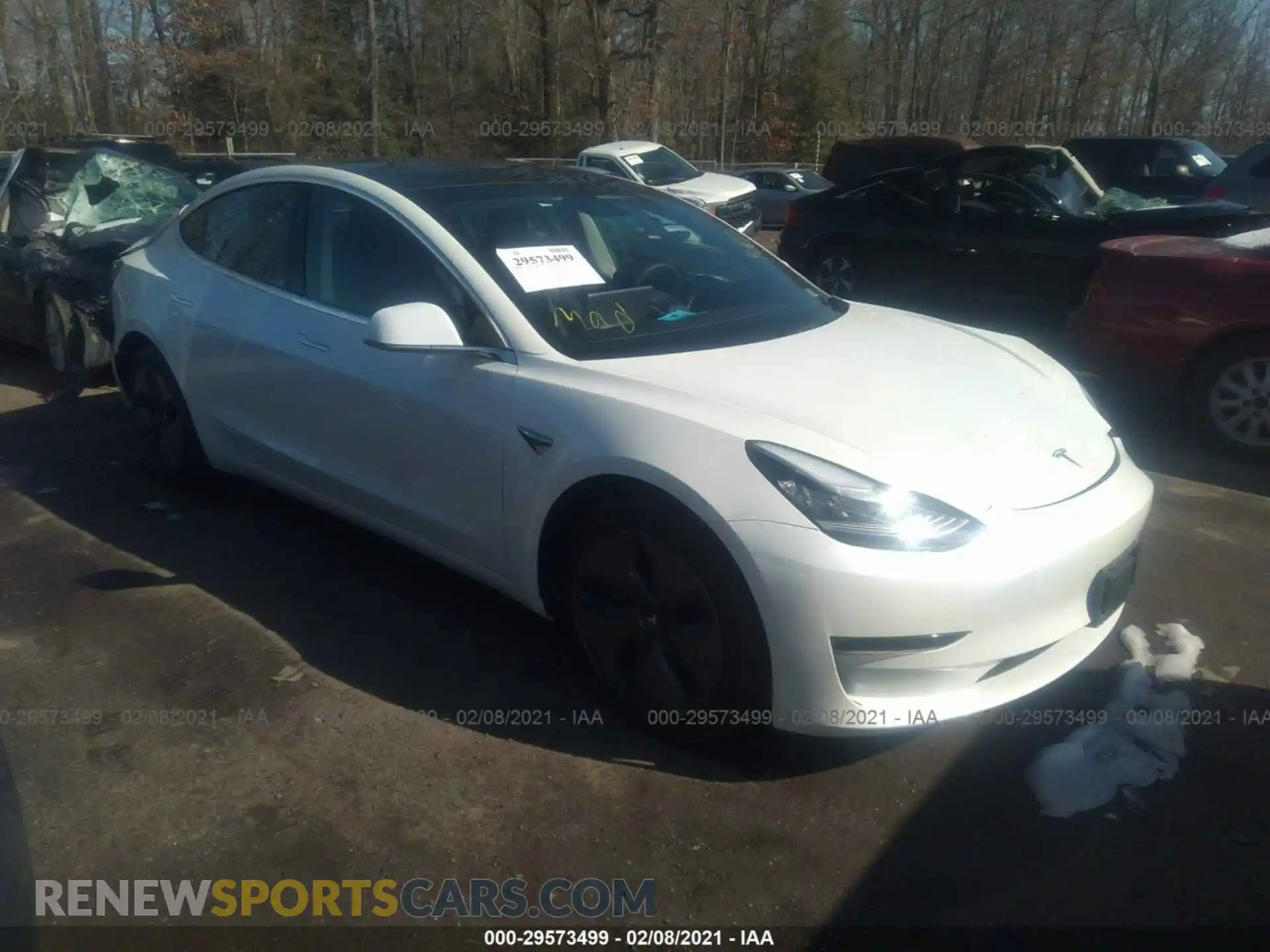 1 Photograph of a damaged car 5YJ3E1EB3LF618580 TESLA MODEL 3 2020